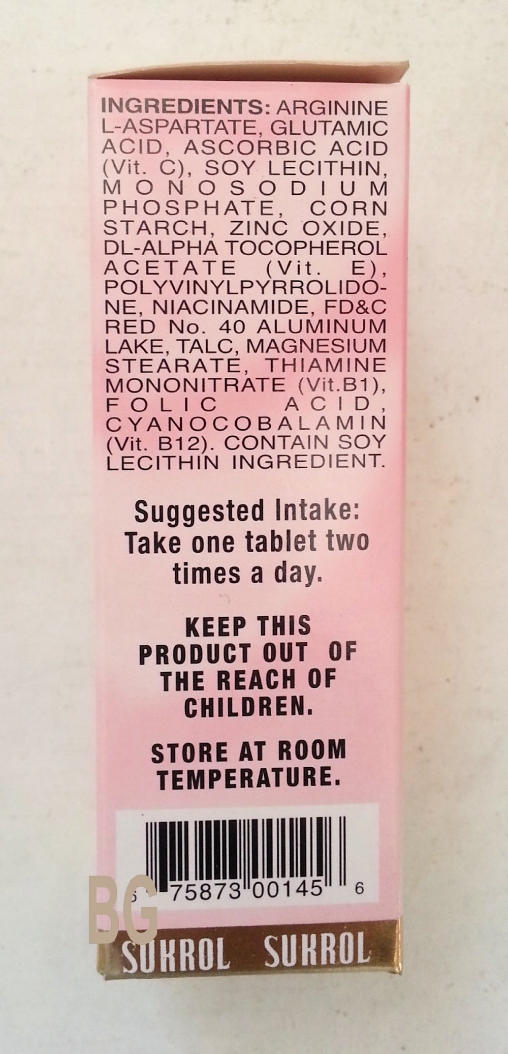 Sukrol Vigor Mujer bottle close-up with 30 tablets