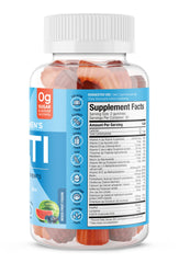 Nutrition facts highlighting vitamins A, C, D3, E, B12 and Zinc