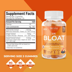 Dosage directions for SUKU Vitamins Debloat on bottle