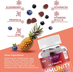 Ingredients highlight: vitamin C, vitamin D, and zinc for immune support