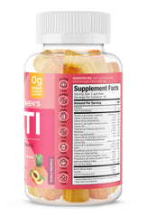 Close-up of pineapple-peach flavored gummy vitamins