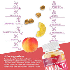 Non-GMO, gluten-free, sugar-free icons for SUKU vitamins