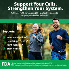 Graphic highlighting immune support benefits of SulforaMAX