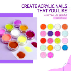 SULLMAR glitter acrylic powder collection for sparkling nail art designs.