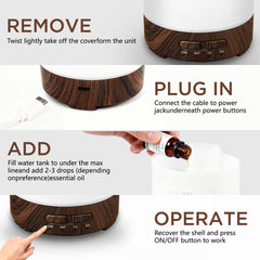 SUMAMAVIA wood-grain base diffuser highlighted for stylish home decor
