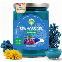 SumDIP Sea Moss Gel with Blue Spirulina 10oz bottle