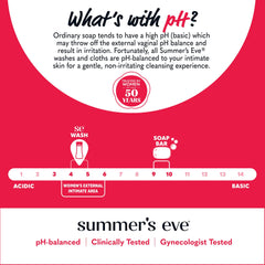 Summer's Eve Blissful Escape fragrance-swirl evokes berry-floral SafeScent feel.