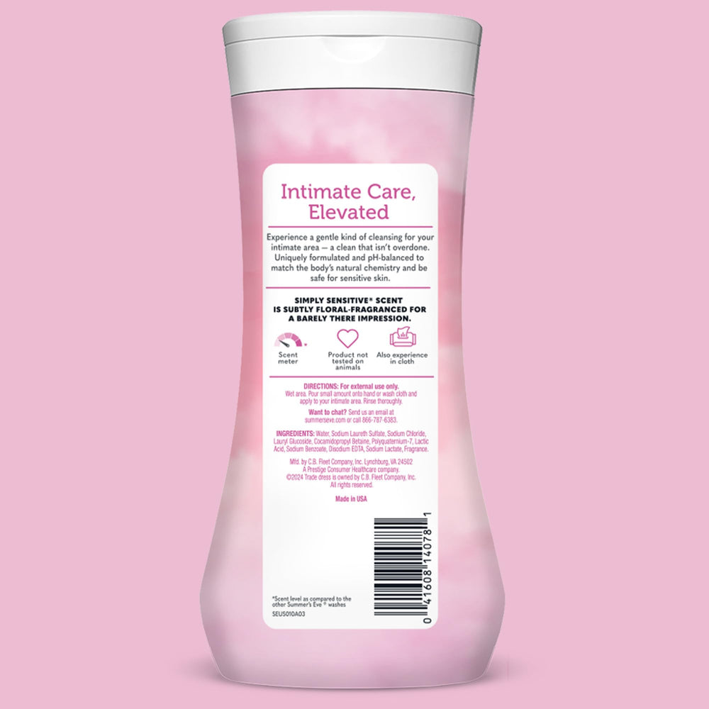 Summer's Eve Simply Sensitive skin-care-routine image promotes fresh, comfortable days