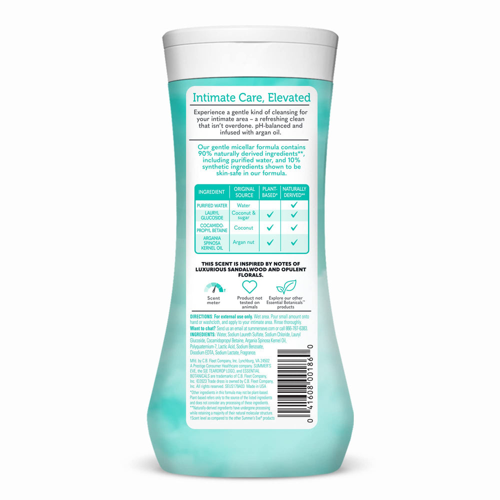 Summerseve Essential Botanicals daily-use routine shot implies easy everyday care.