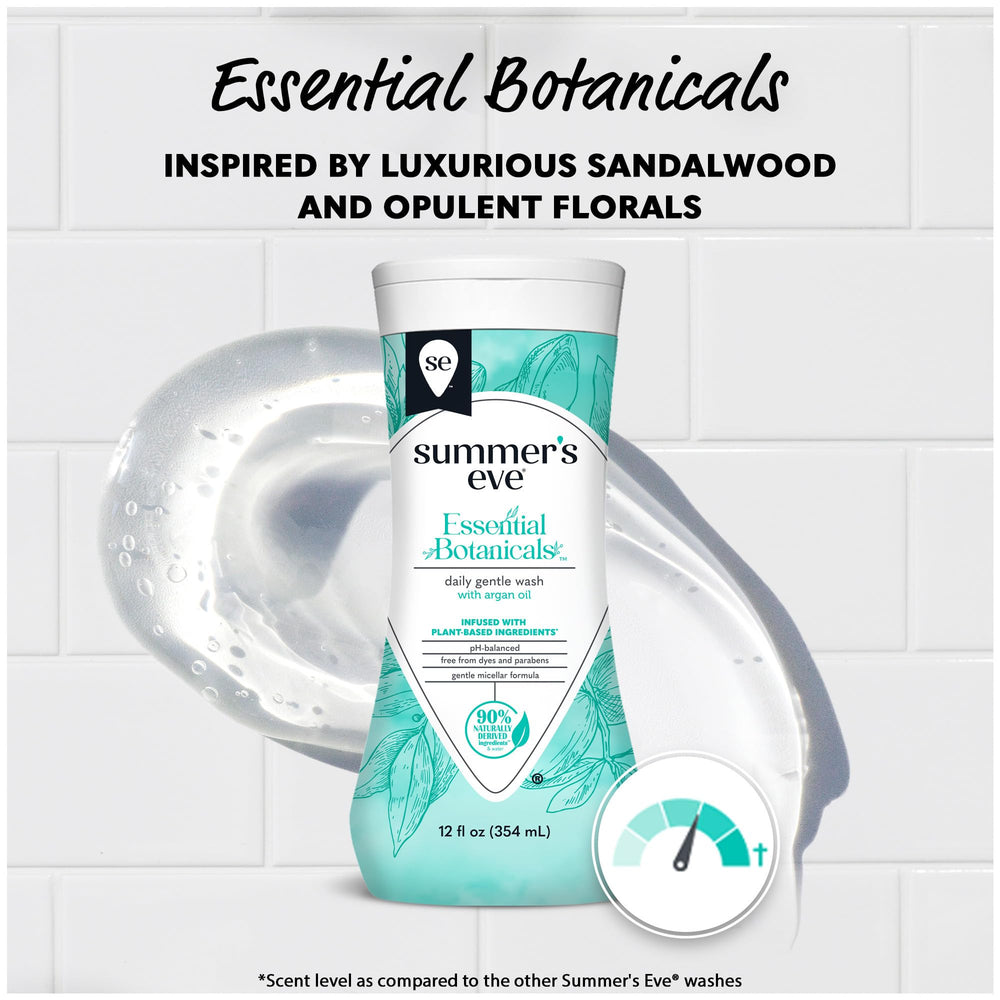 Summerseve Essential Botanicals pH-balanced formula signals balanced intimate care.