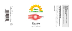 Amber 16oz Deep Muscle Ease bottle from Sun Essential Oils