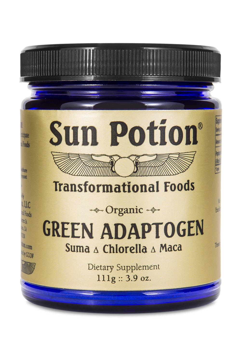 Sun Potion Green Adaptogen Powder 111g bottle front