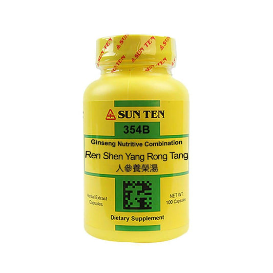 Sun Ten Ginseng Nutritive Combination Capsules bottle label
