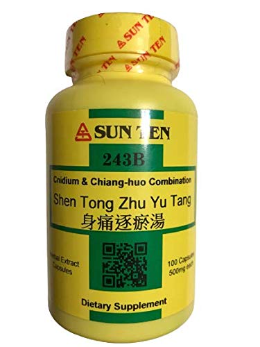 Sun Ten Shen Tong Zhu Yu Tang 243B 身痛逐瘀湯 bottle and label