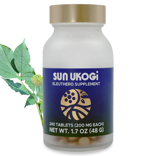 Sun Ukogi Eleuthero Root 200 mg bottle label front view
