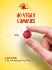 Ingredient panel of Sundance Ashwagandha Gummies showing vegan, gluten-free, non-GMO