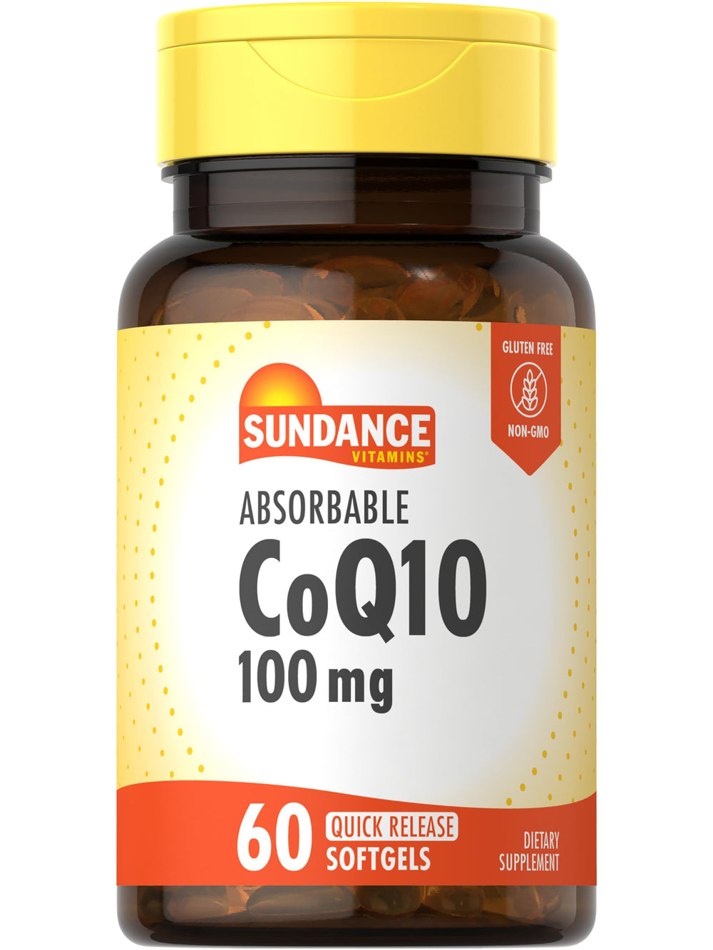 Sundance CoQ10 100mg Softgels bottle front view