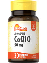 Bottle of Sundance CoQ10 50mg softgels