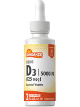 Sundance Vitamin D3 liquid bottle with dropper