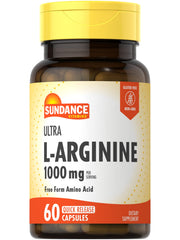 Sundance L-Arginine 1000mg capsules - 60 count bottle