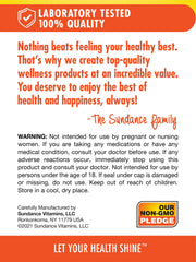 Non-GMO and gluten-free seal on Sundance product