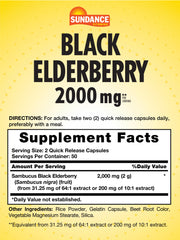 Close-up of Sambucus elderberry capsules highlighting their potency