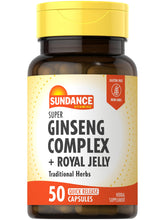 Sundance Super Ginseng Complex bottle with Royal Jelly label