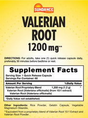 Close-up of label showing 1200 mg per serving