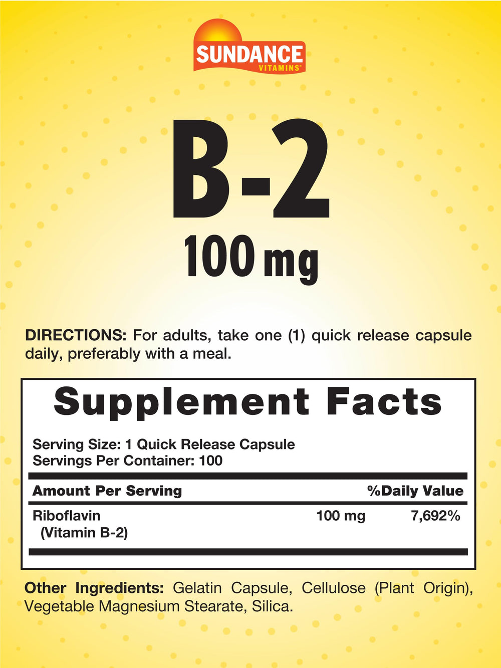 Close-up of Vitamin B-2 capsules