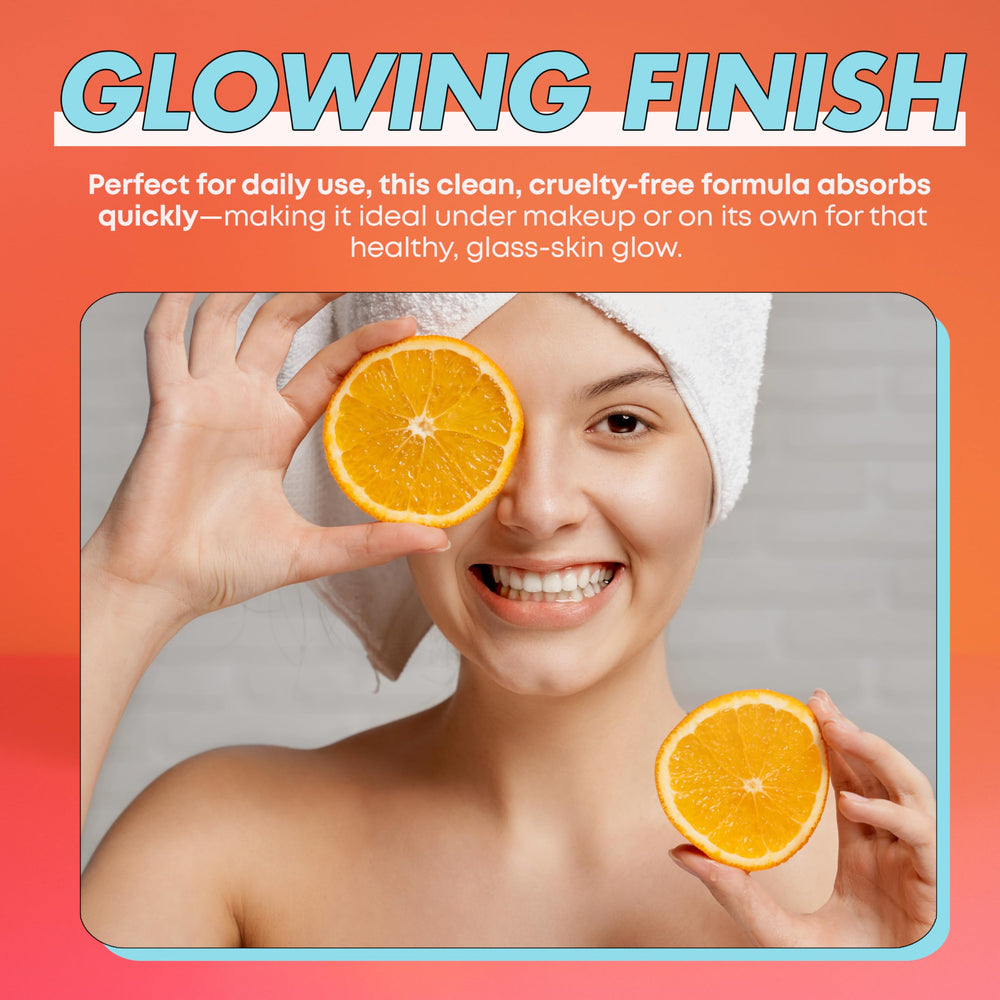 Applying Sunday Essence serum on clean skin for hydration and glow.