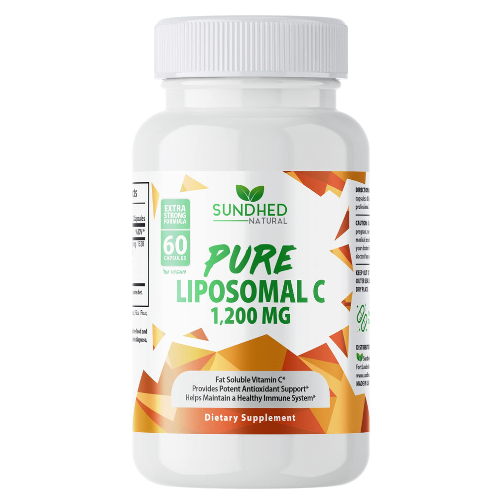 Front view of Sundhed Natural Liposomal Vitamin C bottle