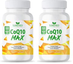 Front label of Sundhed Natural CoQ10 800mg bottle