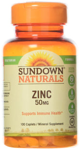 Sundown Zinc Gluconate 50 mg caplets bottle