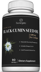 Sunergetic Black Cumin Seed Oil Softgels bottle – 90 softgels