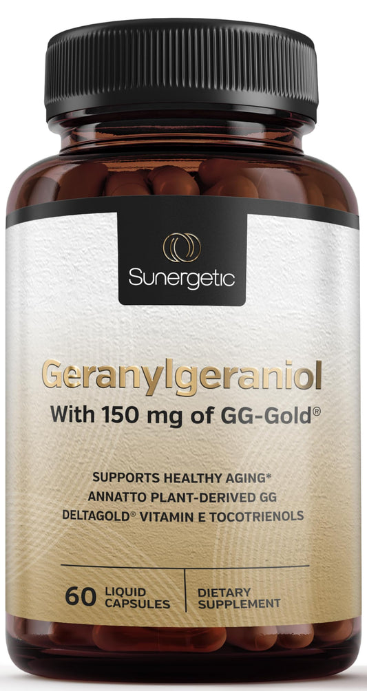 Sunergetic GG-GOLD 150 mg geranylgeraniol bottle front view