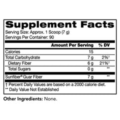 Low FODMAP certified Sunfiber label on packaging