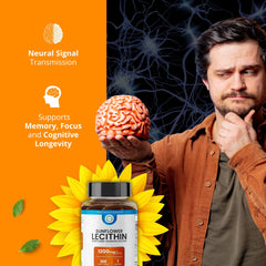 Brain health support graphic for sunflower lecithin