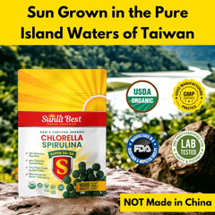 50/50 chlorella spirulina blend in tablet form