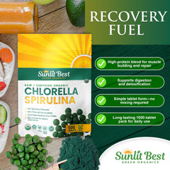 Nutritional profile with chlorophyll, enzymes, and minerals
