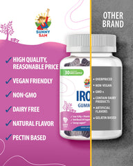 Packaging highlights 10 mg iron per serving