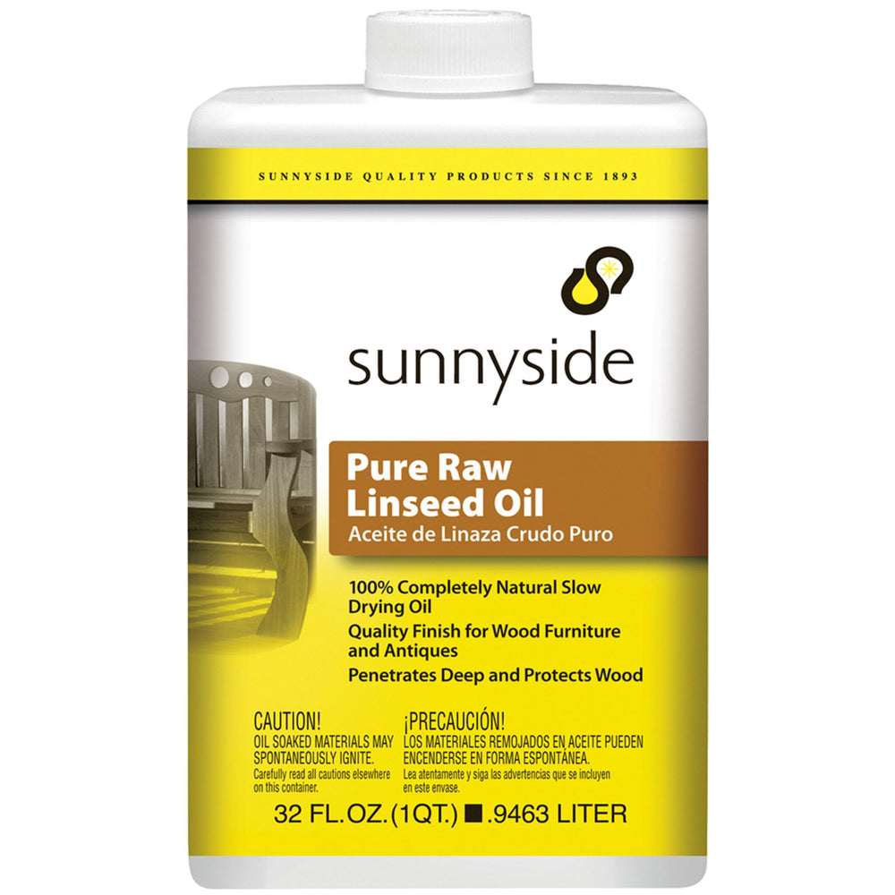 Sunnyside 87332 Pure Raw Linseed Oil, Quart bottle