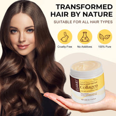 SUNOL Collagen Hair Mask ingredients highlight collagen and avocado oil benefits.
