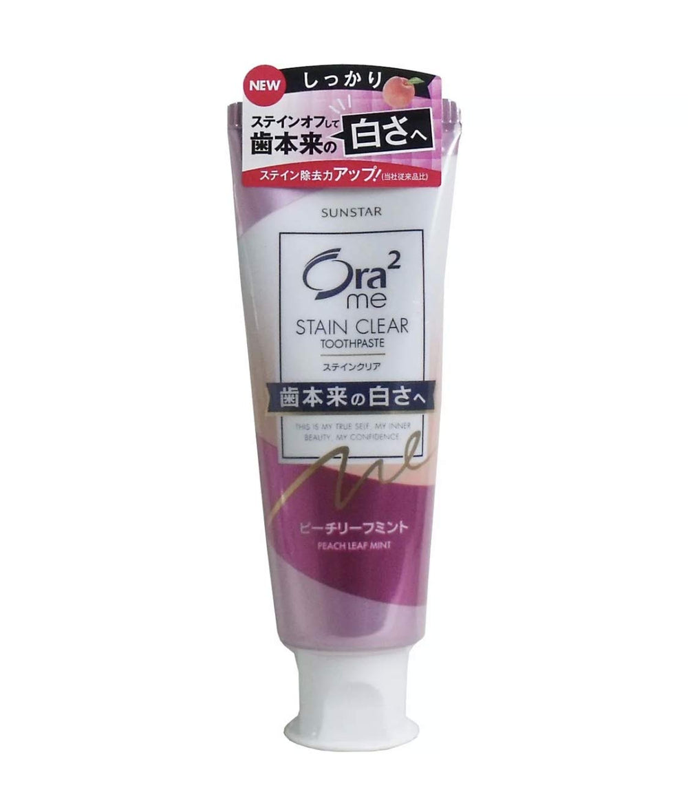 Sunstar Ora2 Stain Clear Whitening Toothpaste 130g Peach Leaf Mint