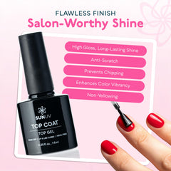 SUNUV black gel polish bottle for bold, glossy nails.