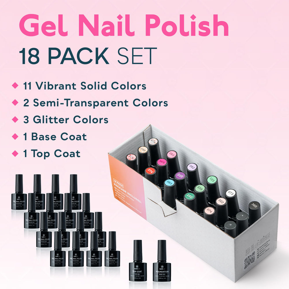 SUNUV color display image showcasing all 16 shades for easy planning.