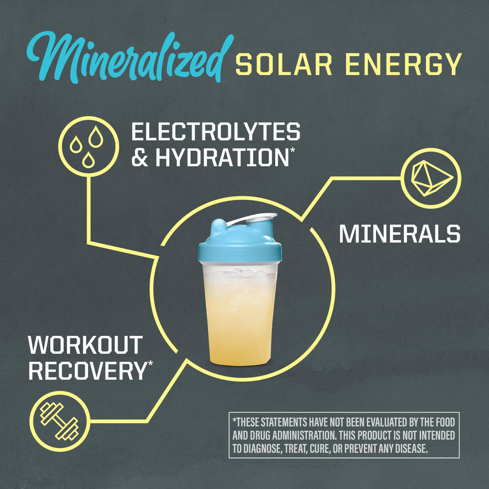 Sunwarrior Fulvic Acid Drops added to a smoothie for mineral boost.
