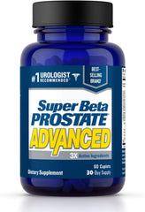 Front view of Super Beta Prostate Advanced bottle with label