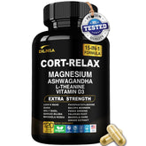 Bottle of Super Calm Cortisol Supplement with Magnesium Bisglycinate