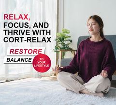 Non-GMO, plant-based cortisol relief supplement label