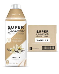 Vanilla Super Coffee Creamer bottle front view, 25.4 fl oz, pack of 6